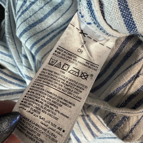 NWT Old Navy linen blend Striped Sleeveless Jumpsuit Size small - Picture 8 of 11